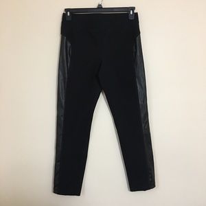 DKNY faux leather black leggings